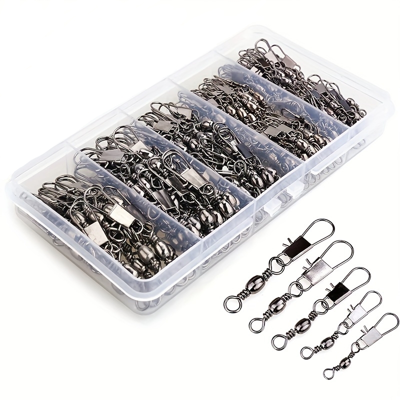 Fishing Rod Building Kit - 50/200pcs Barrel Snap Swivel Aksesoris Pancing,
